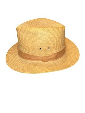 Eddie Bauer The Panama Hat Vintage straw original trilby fedora Indiana Jones XL